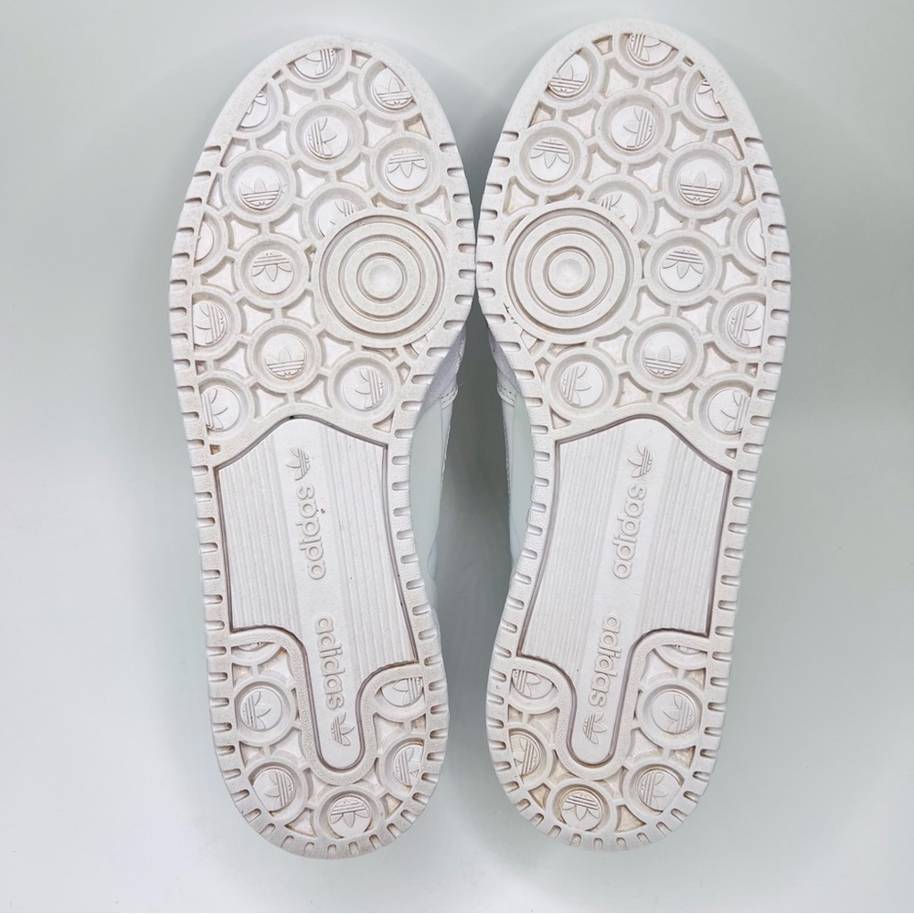 Adidas Originals Forum Bold Triple White Leather Lace Up Platform Sneake… - Picture 8 of 16